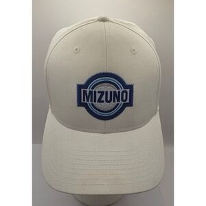 Mizuno 110 One Ten Flexfit Tech Golf Snapback Cap Hat‎ White Blue Soccer